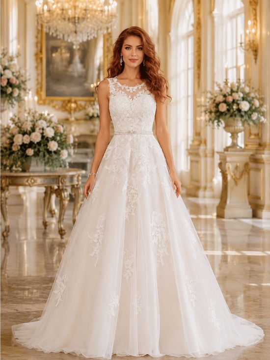 JJs House Dresses & Skirts - JJ’s House #186390 Elve Ivory Princess Ball Gown Lace Wedding Dress Sz 10 NWT